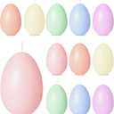 Rossesay 12 Pcs Easter Egg Votive Candles 1.8'' x 2.4'' Colored Unscented Egg Shaped Candles Smokeless Tealights for Easter Party Home Decoration Supplies(Macaron Style)