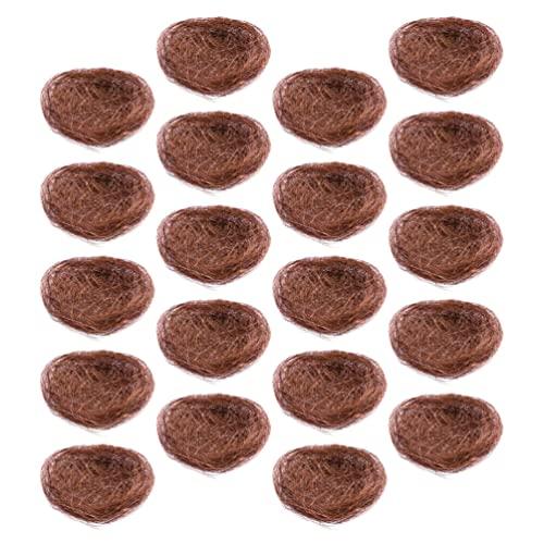 Healeved 11 pcs Artificial Birds Nest Decor Crafts Handmade Natural Easter Birds Nest Simulation Handmade Bird Nests Decors for Garden Yard Home Party Easter Decor Coffe