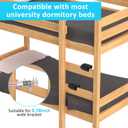 Dorm Bed Ladder Foot Support, 2-Pack Durable Rubber Step Pads with Anti-Slip Surfaces for Loft Beds, Suitable for Most College Dorm Ladders (Black)