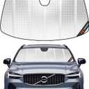 Pigenius Windshield Sun Shade for Volvo XC60 2018-2026. Reflective Aluminum Film Front Window Sunshade - BLAZBLOCK