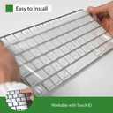 2 x Universal KeyboardCap. Fully Covered Flat Style 0.025mm Waterproof Anti-Dust Desktop Keyboard Cover with Numeric Hospital/Dentist Use (for Magic Keyboard Without Numeric Keypad)