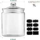 Glass Jars 32oz,Maredash Candy Jar with Lid For Household,Food Grade Clear Jars (6 Pack)