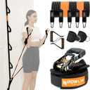 Resistance Band Door Ratchet Anchor with 6 Points - Portable Home Workout Anchor (Fits 6-7.7ft Doors)