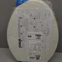 KOHLER 20110-96 Brevia, Slow Close Toilet Seat, Elongated Toilet Seat, Grip-Tight Bumpers Quick-Attach Hardware, Biscuit