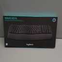 Logitech Wave Keys Wireless Ergonomic Keyboard with Cushioned Palm Rest, Comfortable Natural Typing, Easy-Switch, Bluetooth, Logi Bolt Receiver, for Multi-OS, Windows/Mac - Graphite