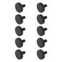 MECCANIXITY 10pcs M6 x 8mm Knurled Thumb Screws, Black Steel Flat Head Thumb Screws Metric Knurled Bolts Grip Knobs Hand Tighten Thread Fasteners