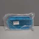 Neon TSA Approved Clear Toiletry Pouch, 7"x2.3"x4.7" Size, PVC Travel Makeup Bags for Toiletries, Transparent Cosmetic Bag for Women and Men Small (blue)