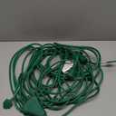 Eversimpleinc 1 to 4 Splitter Extension Cord (Combined 46 FT, End to End 28 FT), 3 Prong Plug with 4 Extended Outlets, with Weatherproof Covers for Indoor and Outdoor (Green)