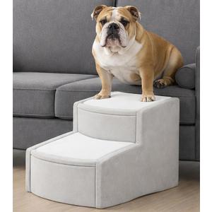 Pet Gear Easy Step II Extra Wide Pet Stairs, 2 Step for Dogs/Cats up to 200 pounds, Removable/Washable Carpet, Easy Assembly (No Tools Required), Sea Salt