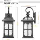 Darkaway 2pcs Large Outdoor Wall Light, 22inch Exterior Light Fixture with Water Ripple Glass, Aluminum Outside Lights Sconces Exterior Lighting for House Porch Patio Doorway, Large-2 Pack