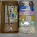 Lewhoo Knitting Kit for Beginners,Learn to Knit Kit for 6 Patterns Dishcloth with Step-by-Step Instruction,Complete Knit Starter Kit -Including Yarn, Knitting Needle&Accessories