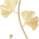 Exquisite Metal Leaf Crystal Ball: Suitable for Living Room Office Fashion Nordic Desk Decoration (Ginkgo Leaf)