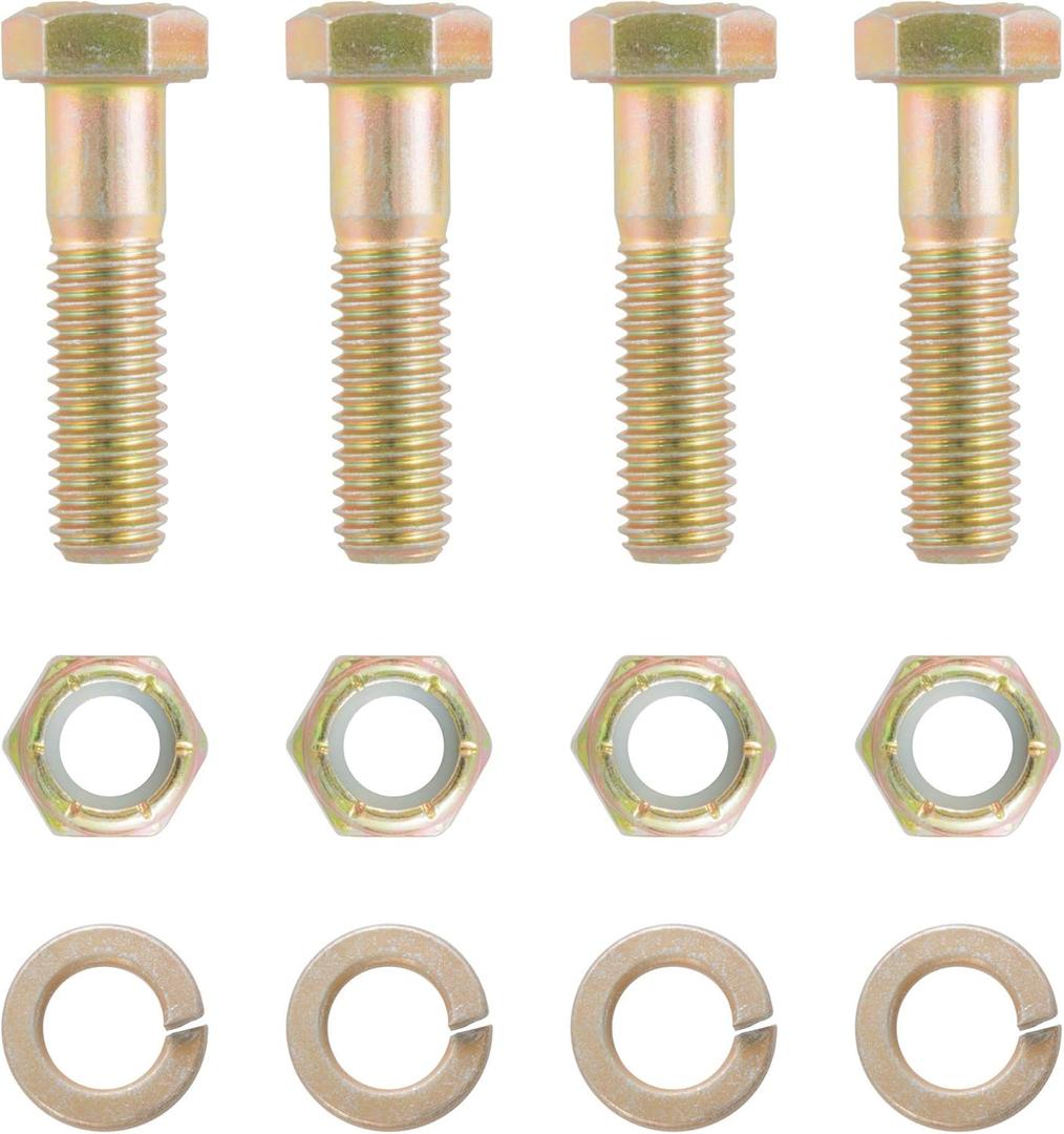 CURT 48333 Pintle Hitch Mount 1/2-Inch Hardware Kit, 4 Bolts, Yellow Zinc, Grade 8