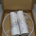 Lamp Shades Set of 2, 12"x12"x10" Large White Linen Drum Lampshade for Table Lamps Floor Lamp, Natural Linen Fabric Replacement Lamp Shade, Hand Crafted Medium Lampshade, Easy Assembly