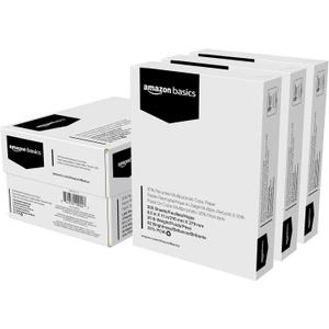 30% Recycled Multipurpose Copy & Print Paper, 8.5 x 11 Inches, 20 lb Weight, 92 Bright, White, FSC Certified, 1500 Sheets (3 Reams)