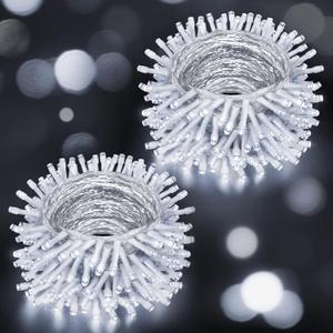 2 Pack 280 LED String Lights, 108FT Plug in Christmas Lights Indoor/Outdoor Waterproof, 8 Modes & Memory Twinkle Fairy Lights Decor for Home Party Wedding (Cool White)