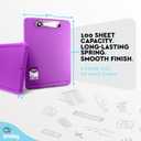 2 x Clipboard with Storage Purple, Letter Size Storage Clipboard with Compartments Case for Nurse Teachers Plastic Translucent Holds 100 Sheets Also Avail. in Green, Pink, Red, Blue, Grey, Black-by Enday
