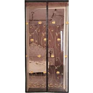 ZYFAB Embroidered Magnetic Screen Door,Mesh Curtain with Elegant Jacquard Lace Fit Door Full Frame Screen Doors for Homes Front Door Auto Close,C,95 * 210cm