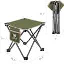 Opliy Camping Stool 2 Pack,Portable Folding Stool for Outdoor Gardening and Beach Hiking Fishing,Foot Stool with Carry Bag (Green)