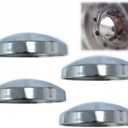 LOSTAR 4PCS for Dome Semi Truck Rear Wheel Covers Metal 8" Dome Style Hub Caps