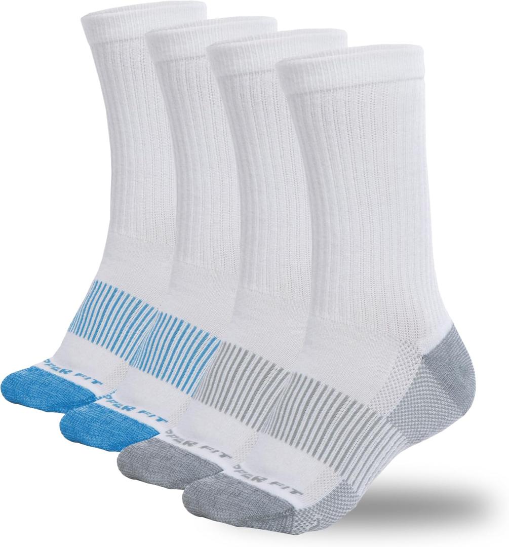Copper Fit Unisex Crew Length Sport Socks, 2 Pair, Size L-XL