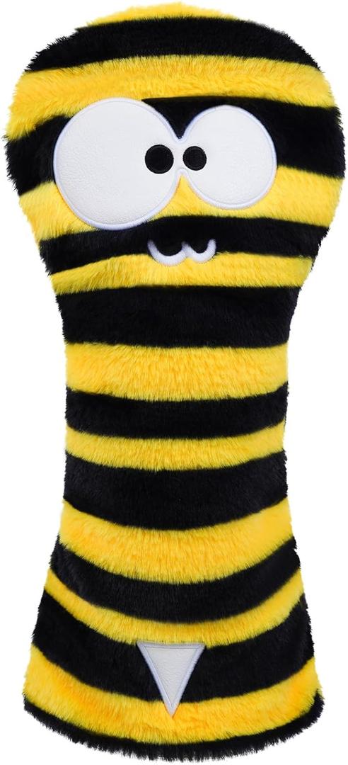 Golf Club Covers for Woods and Drivers Funny Driver Headcover Animal Golf Club Head Covers Golf Gifts for Men Women Plush Bee