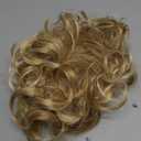 RENERSHOW Ombre Blonde Highlight Layered Bob Wig with Bangs 14inch Mid-length Heat Synthetic Wigs for Women Straight