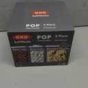 OXO POP 3pc Plastic Food Storage Container Set Clear: Air Tight Seal, Dishwasher-Safe