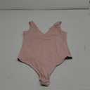 SAUNGKUAI Womens Bodysuit Sexy Plunge Deep V Neck Backless Sleeveless Tank Thong Body Suits Outfits for Going Out (Small, Taupepink)