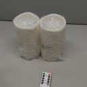 Amagic 2 Pack 8" x 4" Outdoor Plastic Electric flameless Candles with Remote Control and Timer, Battery Operated Flickering LED Pillar Fake Candle for Home, Wedding Decor, Ivory