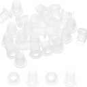 PATIKIL Bottle Adapter 0.28"/7mm, 25 Pcs Press in Bottle Adapter Plugs for Oral Dispenser Liquid Oil Plastic Glass Bottles Stopper, Clear