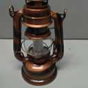 Hortsun 4 Pcs 8 Inch Vintage LED Hurricane Lantern Warm LEDs and Dimmer Switch Battery Operated Farmers Hanging Lantern for Indoor Outdoor Camping Usage Decor