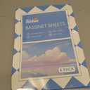 Baby Bassinet Sheets 4 Pack Fit for AirClub, Mika Micky Bedside Sleeper, Newton, Ezebaby, Besrey, and Bellababy Bassinet, Ultra Soft & Skin-Friendly, Grey