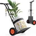 Plant Caddy with Wheels, USA Original Patent, 176 lbs Plant Dolly Cart, Foldable Plant Mover Cart with Adjustable Grabbing Arm and Strap for Large Plant Pots, Indoor & Outdoor Use, Carbon Black