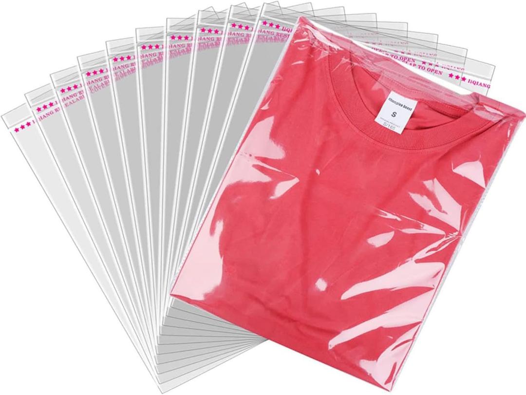 LonlyEagle 200 Pcs 8"x12" Self Sealing Cellophane BagsClear Cellophane Cello BagsFit 8"x12" Inch Cards PhotosEnvelopes CandySelf Adhesive for Packaging Gifts,Cookies