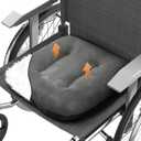 16"x16" Wheelchair Cushions with Cotton Fill  Removable Washable Cover & Carry Handle, Non-Slip Wheelchair Seat Cushion for Wheelchairs, Office Chairs & Car Seats (Grey)
