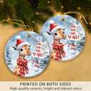 Giraffe Ornament 2025, Animal Ornaments for Christmas Tree, Xmas Gifts for Animal Lovers, Ceramic Ornaments Hanging Christmas Decorations, Cute Giraffe Gifts for Family, Friends