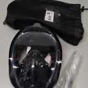 Greatever G2 Full Face Snorkel Mask with Latest Dry Top System,Foldable 180 Degree Panoramic View Snorkeling Mask with Camera Mount,Safe Breathing,Anti-Leak&Anti-Fog (Large/ X-Large, Black)