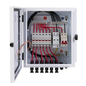 6 String Metal Solar Combiner Box, PV Combiner Box with 20A Rated Current Fuse, Surge Protective Device & 63A Air Circuit Breaker (6 String) (6 String)