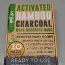 Charcoal Odor Absorber for Strong Odor (Large, 12 Pack, 100g each), Perfect for Smelly Shoes, Bamboo Charcoal Air Purifying Bag, Activated Charcoal Odor Absorber for Closet, Shoe, Car, Odor Deodorizer
