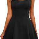 ANRABESS Women Summer Sleeveless Square Neck Cocktail Dress 2026 A-Line Casual Formal Beach Vacation Party Mini Dress