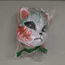 CAFELE 3Pcs Demon Led Slayers Fox Mask Halloween Mask Japanese Anime Cosplay Glowing Masks for Masquerade Festival Party