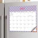 4 Packs Aesthetic 2025-2026 Magnetic Calendar for Refrigerator, Fridge Calendar Magnet Runs Until December 2026, 18 Monthly Refrigerator Calendars with Checkered Design for Easy Organizing