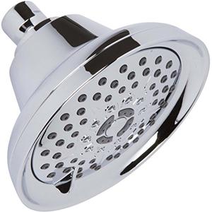 Aqua Elegante Massage Shower Head With Mist - High Pressure Boosting, Adjustable Massaging Rainfall Showerhead For Low Flow Showers With Water Saving Nozzles - 2.5 GPM - Polished Chrome