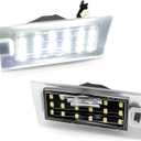 LED License Plate Lights Tag Lamp Assembly for Jeep Cherokee 2014-2018 | Powered by 18-SMD, 6000K White Rear LED Tag Light, License Plate Lamps, Pack of 2