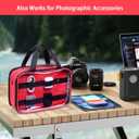 Storage Carrying Bag for Tonies 2 Characters, Travel Case for Tonie Figures, Up to 34 Pieces (Black/Red, Large)