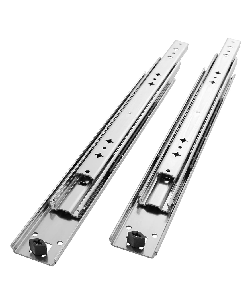 1 Pairs of 40 Inch Heavy Duty Drawer Slides 250 lb Full Extension Side Mount Ball Bearing Drawer Rails