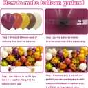 Fall Balloon Arch Garland Kit, 157pcs Retro Yellow Heliotrope Ivory White Brown Balloons with Acorn Maple Pumpkin Foil Balloons for Autumn Little Pumpkin Baby Shower Thanksgiving Hello Fall Decor
