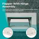 Calvana (2-Pack) Exact Replacement Part Number 08650-0022 Off-White Weir Gate Assembly - Sta-Rite U-3 Vinyl Liner Skimmer Hinged Weir Assembly - 8 1/2 Inches x 5 1/8 Inches