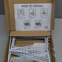 White Wire Shelf Dividers for Closet Organization  12-Pack - Sturdy and Easy Set-Up Closet Shelf Dividers with Bonus Rose Gold Hanger - 12 inches x 12 inches